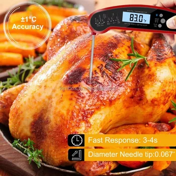 Термометр для мяса с мгновенным считыванием, цифровой с зондом для быстрого приготовления, точный Водонепроницаемый Пищевой термометр для приготовления пищи на гриле, барбекю, кухни, выпечки