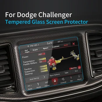 Автомобильные наклейки, защитная пленка для экрана DODGE Challenger 2023, закаленное стекло, защитная пленка