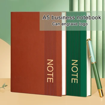 (Можно выгравировать логотип) Утолщенный деловой блокнот формата А5, рабочий блокнот, протоколы собраний, студенческий дневник, тематический блокнот