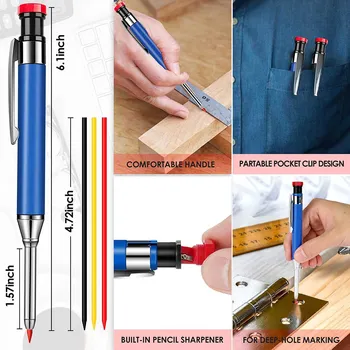 Карандаши для ментальной разметки Инструменты для деревообработки с твердыми отверстиями Чертежные карандаши для архитектора-строителя