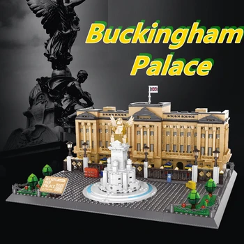 Архитектура из разноцветных блоков, модель Букингемского дворца, Кирпичное здание, Красивый дом, развивающие игрушки Juguetes для детей, подарки