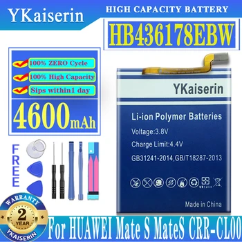 YKaiserin HB436178EBW Замена Литий-полимерного аккумулятора Мобильного Телефона 4600 мАч Для HUAWEI Mate S CRR-CL00 CRR-UL00 Batterie Batterie