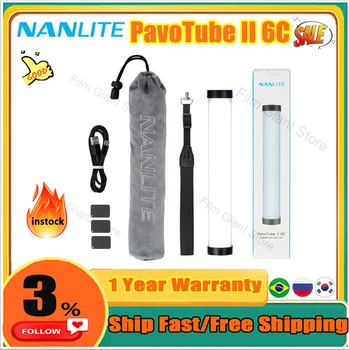 Nanlite PavoTube II 6C LED RGB Трубка мягкого света Портативная Ручка для фотосъемки Режим CCT Фотографии Видео Nanguang