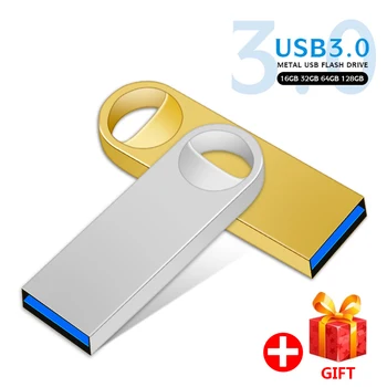 Cle Usb3.0 Высокоскоростной USB Флэш-накопитель Металлическая Ручка-Накопитель 16 ГБ 32 ГБ 64 ГБ 128 ГБ 256 ГБ Флешки Водонепроницаемый USB-Накопитель 3.0 Memory Stick