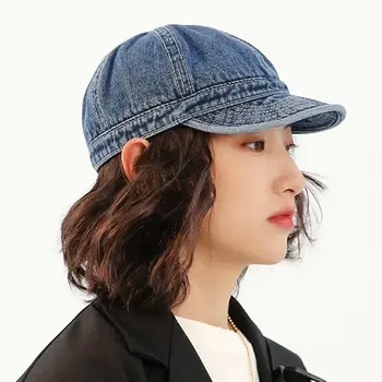 Короткая шляпа с полями в американском стиле, мужской полностью герметичный мягкий верх, японский деним Amikaki, полностью закрытая шляпа с утиным язычком, женская
