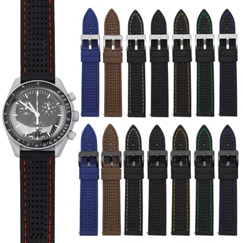 18 мм 20 мм 22 мм 24 мм Силиконовый ремешок для часов Seiko for Omega Универсальный быстроразъемный браслет для мужчин Водонепроницаемый Браслет для часов