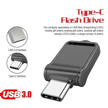 2 ТБ USB Металлический флэш-накопитель памяти 1 ТБ 512 ГБ 256 ГБ 128 ГБ Водонепроницаемый USB-накопитель Высокоскоростная карта флэш-памяти OTG Флеш-накопитель
