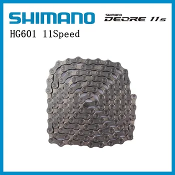 Shimano DEORE HG601 11-скоростная сверхузкая дорожная цепь HG-X11 для цепи горного велосипеда 124 128 112 116 звеньев