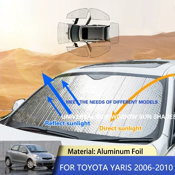 для Toyota Yaris Vitz Daihatsu Charade XP90 2006 ~ 2010 Полное Покрытие Ветровых Стекол Солнцезащитные Козырьки Солнцезащитные Козырьки Автомобильные Аксессуары