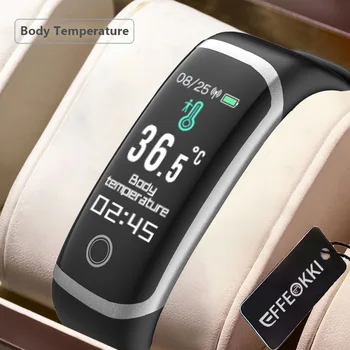 Wearfit 2.0 Смарт-браслет, часы, Температура, Счетчик шагов, Пульсометр, Сенсорный экран, фитнес-трекер
