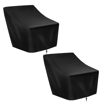 Чехлы для стульев во внутреннем дворике, 2 упаковки водонепроницаемых чехлов для мебели с глубоким сиденьем для гостиной на открытом воздухе, чехол для одного садового дивана 27x31x40 дюймов