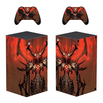 Наклейка на обложку Xbox Series X в стиле Diablo IV для консоли и 2 контроллеров, виниловая наклейка на защитные скины, стиль 1