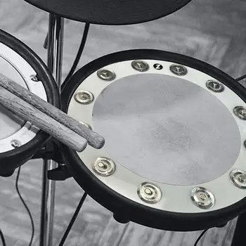 Тарелки, Звенящие кольца, 12 Однорядных колокольчиков, бас-барабан, Бубен для 14-дюймового барабана