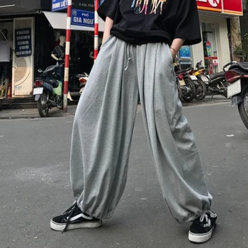 2023 Корейские модные Женские Длинные брюки Винтажные Мешковатые брюки Harajuku Уличная одежда в стиле панк-хип-хоп Широкие брюки