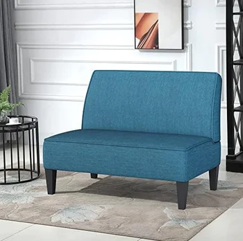 Мебель Маленький диванчик-кушетка с подлокотниками, обитый натуральным ротангом, Маленькое диванчик-мини-кушетка для спальни, гостиной
