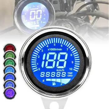 Мотоциклетный ЖК-цифровой измеритель, многофункциональный одометр, спидометр, тахометр, об/мин, датчик уровня топлива, миль /ч, км /Ч