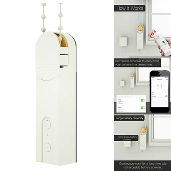 Tuya Zigbee Умный цепной ролик с электроприводом для домашних штор с электроприводом для Alexa Google EU Plug