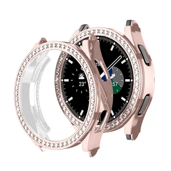 Чехол для Samsung Galaxy Watch 4/5 40 мм 44 мм Аксессуары Bling Diamond Crystal Мягкая защитная накладка из ТПУ для Galaxy Watch6