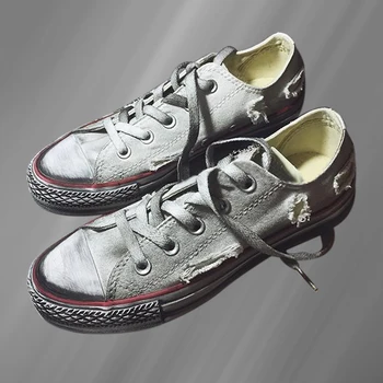 Модные простые в изготовлении дырочки в старом стиле, модная семейная парусиновая обувь, удобная обувь для настольных игр, грязная обувь