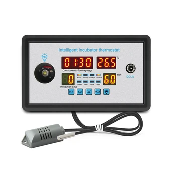 ZFX-W9002 Умный термостат Цифровой контроль температуры и влажности Инкубатор 360 с автоматическим переворачиванием яиц 12 В