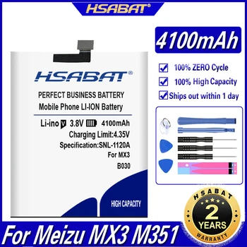 Батарея HSABAT B030 4100mAh для Meizu MX3 M351 M353 M355 M356 MX 3 Battery