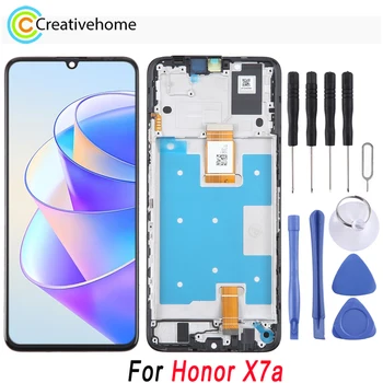 Оригинальный ЖК-экран для телефона Honor X7a ЖК-дисплей и дигитайзер Полная замена сборки рамкой