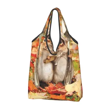Женская повседневная сумка для покупок на день Благодарения Squirrel, Большая вместительная сумка-тоут, портативная сумка для хранения, складные сумки