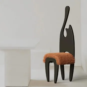Современные деревянные стулья для столовой, Садовая спинка, роскошный стул, скандинавский дизайнер, милая садовая мебель Balkonowe Krzesla