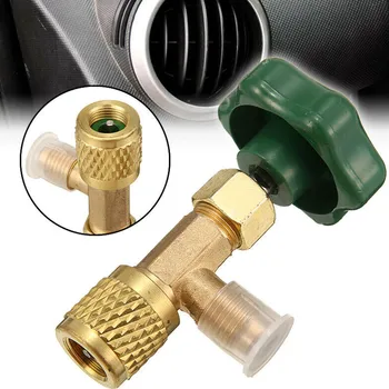 Дозирующий клапан R134a можно открыть Универсальная открывалка для бутылок Зеленая 1/4 Открывалка для бутылок SAE для автомобильных аксессуаров R12