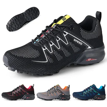 2023 Новые мужские походные ботинки, сетчатая Дышащая Удобная походная обувь для путешествий, рабочая обувь для работы в лесу, мужская повседневная спортивная обувь