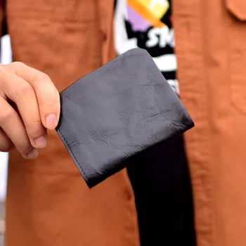 Простой мужской кошелек AETOO, сумка для сбора крупного рогатого скота первого слоя, деловой мужской черный кошелек для денег, кошелек для монет, сумка для сертификата