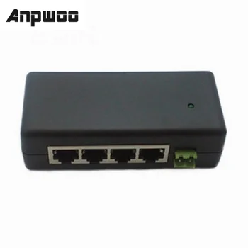 ANPWOO 4 Порта Локальной сети Модуль пассивного питания по Ethernet Инжектор постоянного тока 9-48 В Источник питания IP-камеры PoE switch адаптер PoE box