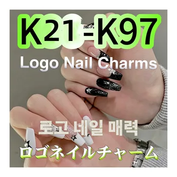 20шт K21-97 элитный бренд, дизайнерские брелоки для ногтей, акриловые ногти, стразы из жемчужного сплава, детали для ногтей