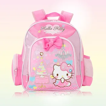 Школьный рюкзак для учащихся Начальной школы Hello Kitty Sanrio С Милой Защитой Позвоночника, Декомпрессионный Рюкзак, Легкий 3-6 Класс