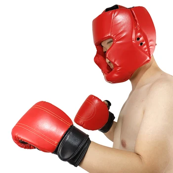 Новый Шлем для Кикбоксинга для Мужчин И Женщин PU Каратэ Муай Тай Guantes De Boxeo Free Fight MMA Sanda Training Взрослое Детское Оборудование