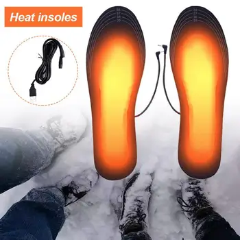 Электрические нагревательные стельки, стельки с USB-подогревом для мужчин и женщин, Моющиеся грелки для ног с дистанционным управлением, Теплые стельки для обуви на зиму