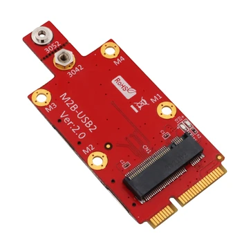 Конвертер M2 в Mini PCIE Riser Card с двумя Слотами для NANO SIM-карт M.2 Key B в Mini PCI-E Адаптер Поддерживает 3G / 4G / 5G