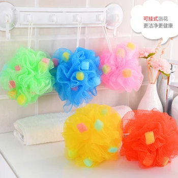 Оптовая продажа с фабрики, корейская цветная губка для ванны, шарик для ванны, большая двухцветная детская губка для ванны, мочалка для ванны