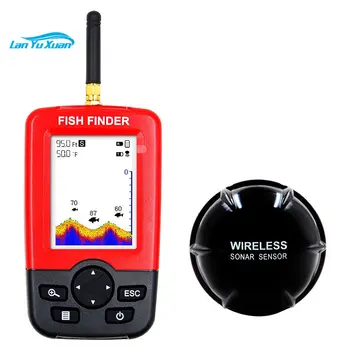 Беспроводная гидролокаторная сигнализация 100 М/328 футов Портативная рыболовная приманка Эхолот Fishing Finder