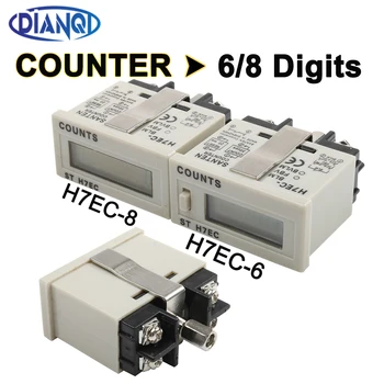 H7EC-6, H7EC-8-значный торговый Цифровой электронный счетчик, счетчик переменного тока 24-220 В, постоянного тока 3,6-30 В, FBV BLM BVLM