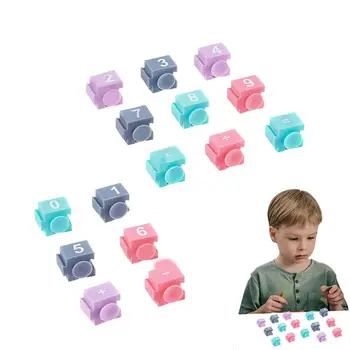 Мягкие строительные блоки, кубики с цифрами или буквами, развивающие игрушки для детей от 6 месяцев и старше с разноцветными цифрами или буквами
