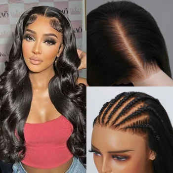 Парик UNice Hair Bye Bye Knots 7x5, Бесклеевой кружевной парик с объемной волной для женщин, предварительно Обесцвеченные узлы, Выщипанные человеческие волосы