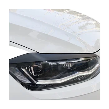 1 Пара Накладок на Веки передней фары Наклейка для бровей для VW Polo 2019-2022 Молдинг Лампы Накладки для бровей Крышка B