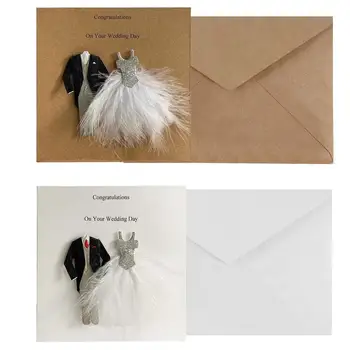 Свадебная открытка с подписью, свадебные открытки с конвертами, свадебная открытка для помолвки невесты, пригласительная открытка жениха для оформления вечеринки