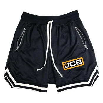 Модные новые мужские летние свободные и удобные дышащие универсальные спортивные мужские короткие брюки с принтом Midnight Star Экскаватор Jcb