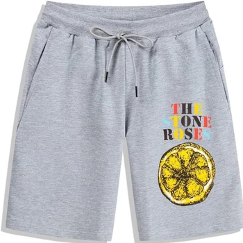 Официальный логотип Stone Roses, Лимонные разноцветные мужские шорты Love Spreads, хлопковые мужские шорты One Love, повседневные шорты из чистого хлопка