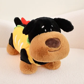 Новая плюшевая игрушка Kawaii Hot Dog, кукла-щенок, милая подушка для сна в руках, подарок на день рождения, креативный подарок