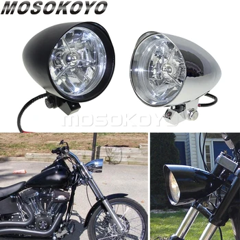 12V Винтажная Лампа H4 Фары Мотоцикла Дальнего Ближнего Света 4.5 