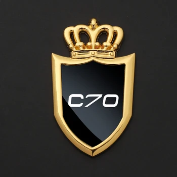 Наклейки на автомобильные значки, боковые стекла, металлические наклейки на кузов Volvo C70 с логотипом, автомобильные аксессуары
