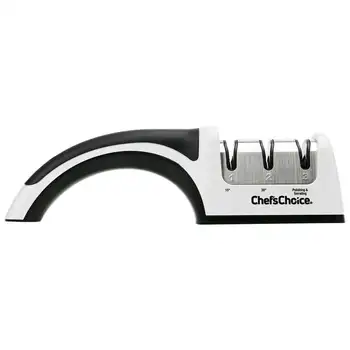 Профессиональная точилка для ножей AngleSelect Model 4643 для ножей с прямым лезвием и зазубренными краями, серебристо-черная (4643009) Kitchen Af